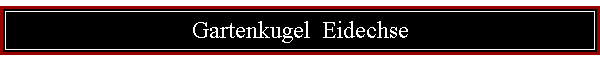 Gartenkugel  Eidechse